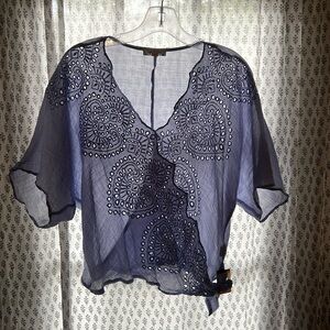 Hope Springs XL Faux Wrap Blouse